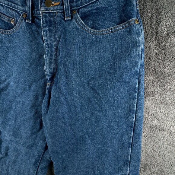 LL Bean Double L Jeans Flannel Lined Denim Men Blue Women Cotton Size 10 Regular - Picture 3 of 16